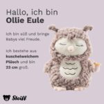 Steiff Kuscheltier Ollie Eule, Süßes Stofftieungen, Mädchen & Babys ab 0 Monaten, Friends, Plüschtier 23 cm, Beige – Bild 6