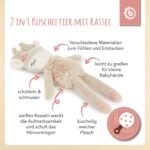 Bieco Kuscheltier Reh Ella mit Rassel | Baby Kuscheltier ab 0 Monate Stofftier Baby Plüschtierentier – Bild 6
