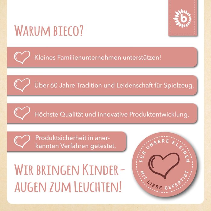 Bieco Kuscheltier Reh Ella mit Rassel | Baby Kuscheltier ab 0 Monate Stofftier Baby Plüschtierentier – Bild 2