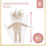 Bieco Kuscheltier Reh Ella mit Rassel | Baby Kuscheltier ab 0 Monate Stofftier Baby Plüschtierentier – Bild 5