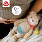 Fehn Kuscheltier Bär Bruno – Weicher Teddybär für Neugeborene als Einschlafhilfe - Stofftier zum Greifen,n – Bild 5